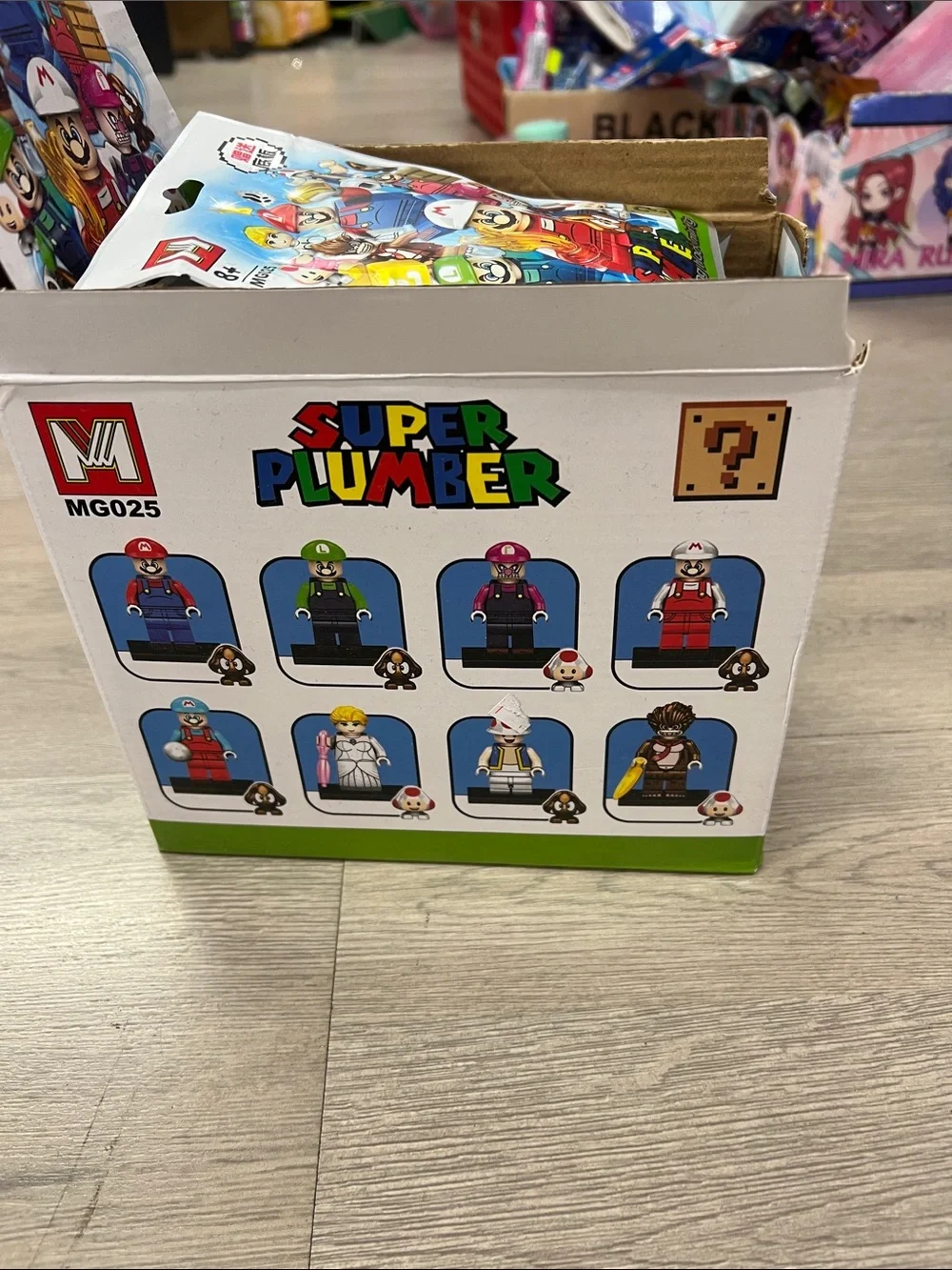 Kids Building Block Minifigure - Red/Blue